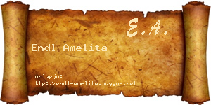 Endl Amelita névjegykártya